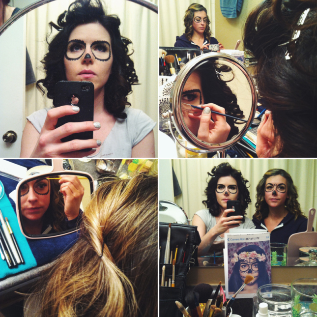 halloween makeup prep