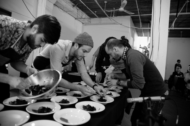 table manners at the cluster festival, photographed by brett howe