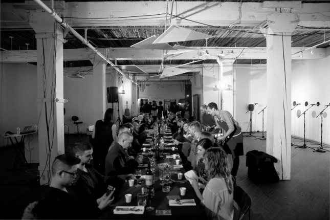 table manners at the cluster festival, photographed by brett howe