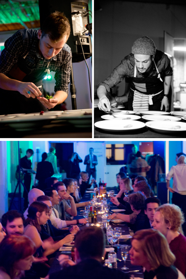 table manners at the cluster festival, photographed by brett howe