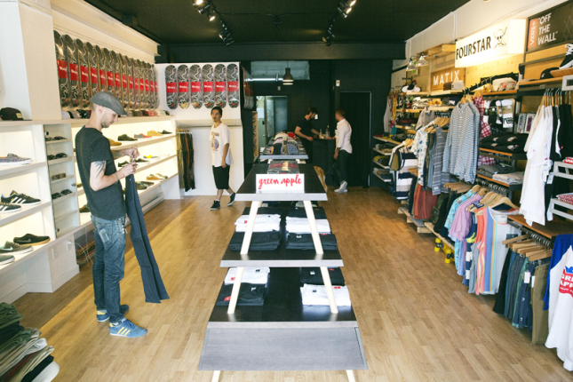 green apple skate board shop x chocolate boards. Photo by Brett Howe Photography