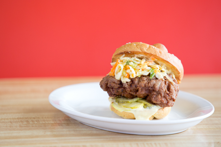 Bernstein's Deli Super Delicious Fried Chicken Burger © Charcoal Collaborative 2016 