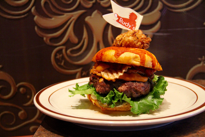 Rudy's Eat & Drink The "Man Bun" Burger 