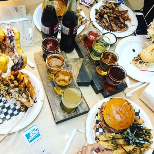 (The Forks) Nuburger "Fool's Paradise" and Kyu Grill "Mr. Fuji's Harvest Burger" / Photo Credit @thecommonwpg